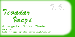 tivadar vaczi business card